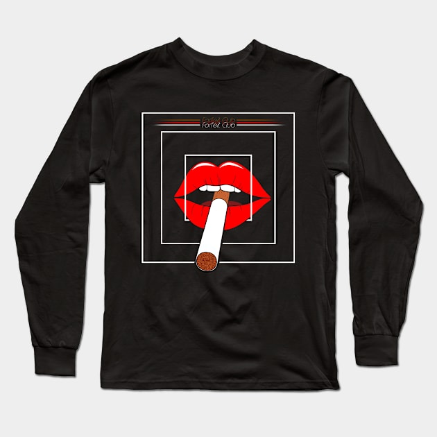 Lips Cigarette - Forfeit Club Long Sleeve T-Shirt by Forfeit Club